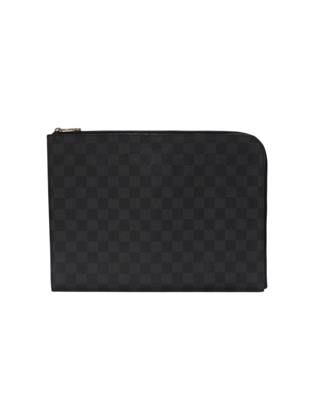 Louis Vuitton Pochette Jour GM Damier Graphite Black Gray Silver Clutch